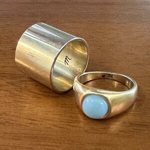 Set of Madewell Brass Rings